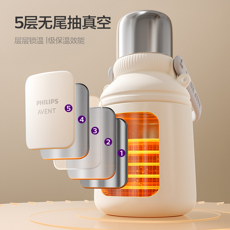 飞利浦新安怡儿童吸管保温杯大容量调奶器婴幼儿外出冲奶神器水壶,淘宝优惠券,粉丝福利购,淘宝优惠卷