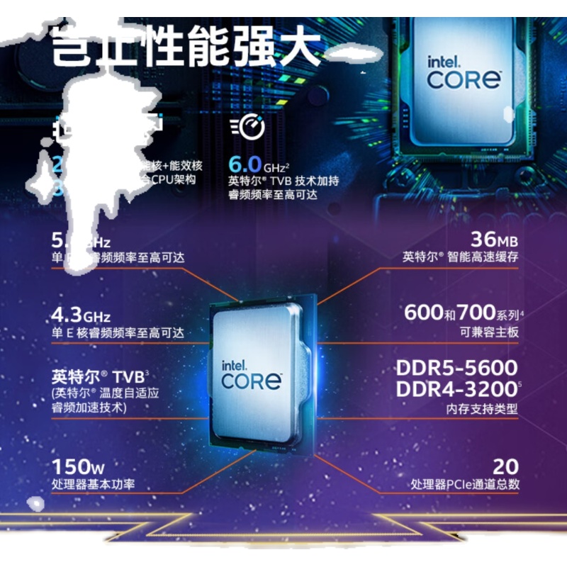 英特尔(Intel) i9-13900KS 13代酷睿特别版 处理器 24核32线程 - 图0