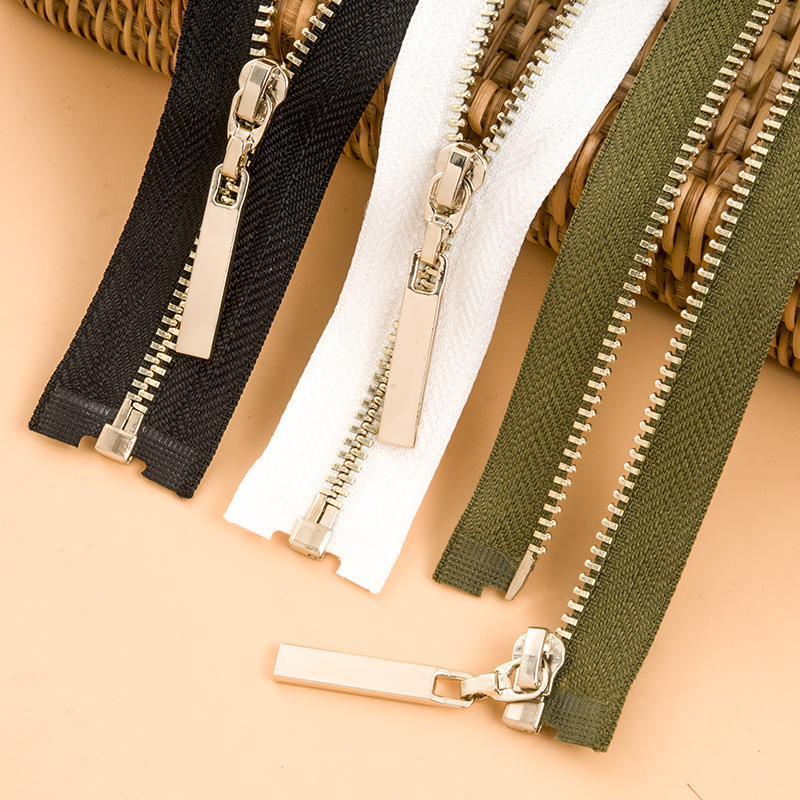 3号金属开尾拉链小皮衣红利拉锁铜齿牢固耐拉皮裙拆分加长拉链条 - 图1