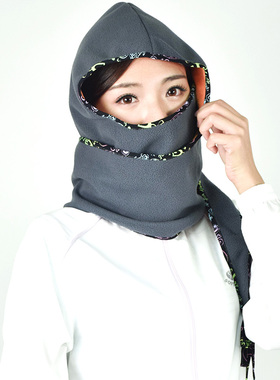 UVCity冬保暖一体帽子女头巾围脖