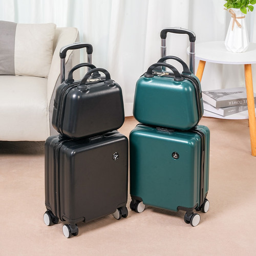 14寸小型行李箱20x30x40春秋航空拉杆旅行可登机箱13寸手提小皮箱 - 图0