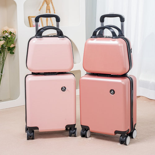 14寸小型行李箱20x30x40春秋航空拉杆旅行可登机箱13寸手提小皮箱 - 图1