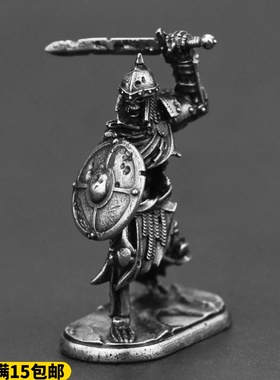 合金属桌面摆件手办兵人模型亡灵骷髅战士玩具礼物男个性创意人仔