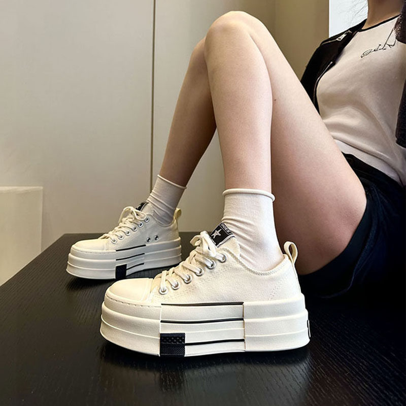 爱品质的看过来~匡匡厚底帆布鞋女小白鞋春秋季低帮增高休闲板鞋,淘宝优惠券,粉丝福利购,淘宝优惠卷