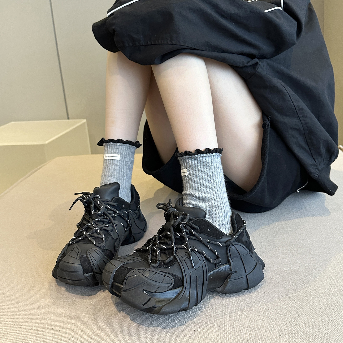 港风时髦精~欧货新品小众ins潮酷八爪鱼厚底绑带老爹鞋女鞋运动鞋,淘宝优惠券,粉丝福利购,淘宝优惠卷