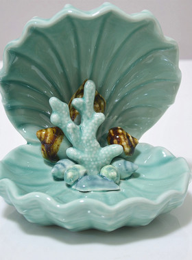 地中海陶瓷摆件现代工艺珊瑚海洋