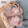 2026 New KT Cat Polka Dot Fabric Slippers Women's Home Soft Sole Non-Slip Silent Comfort Four Seasons One-Word Floor Shoes
