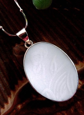 纯手工925纯银古瓷老瓷孤品项坠