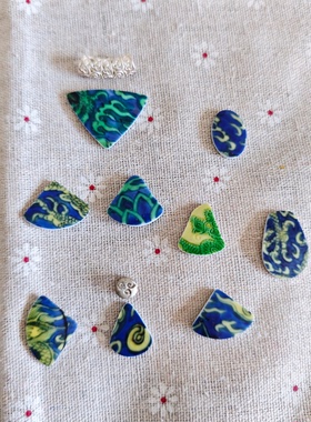 清康熙 御用官窑 古瓷老瓷片首饰礼品 吊坠项坠戒指 diy原材料