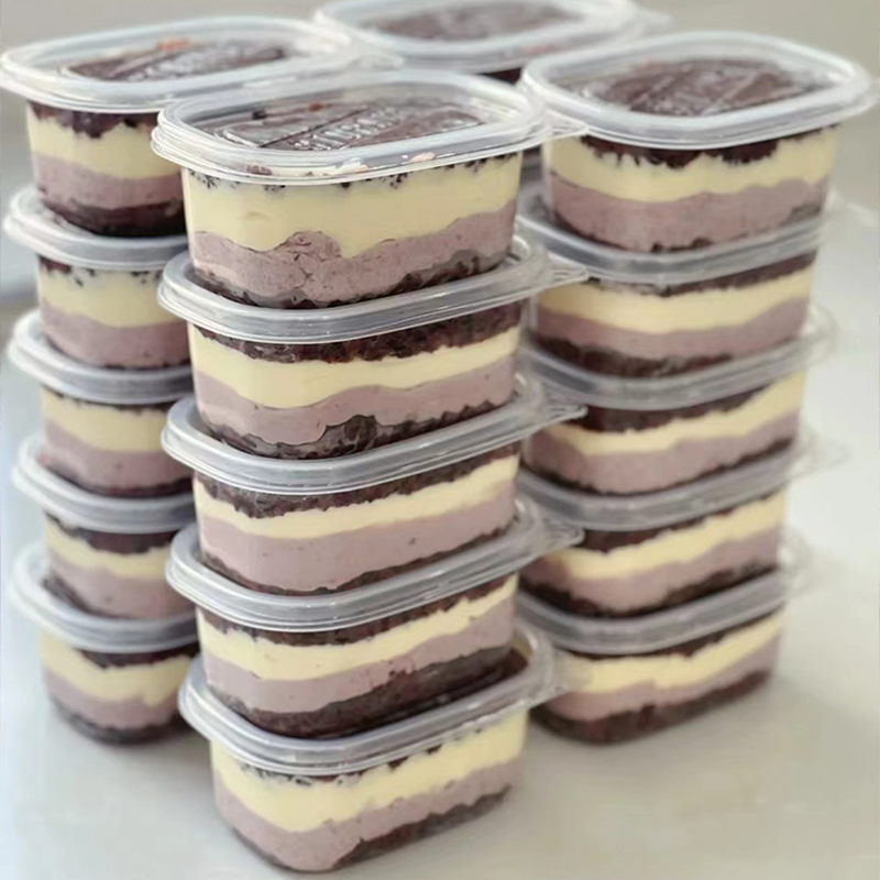 血糯米芋泥奶酪砖盒子紫米紫薯蛋糕打包盒提拉米苏包装盒奶砖罐子-图1