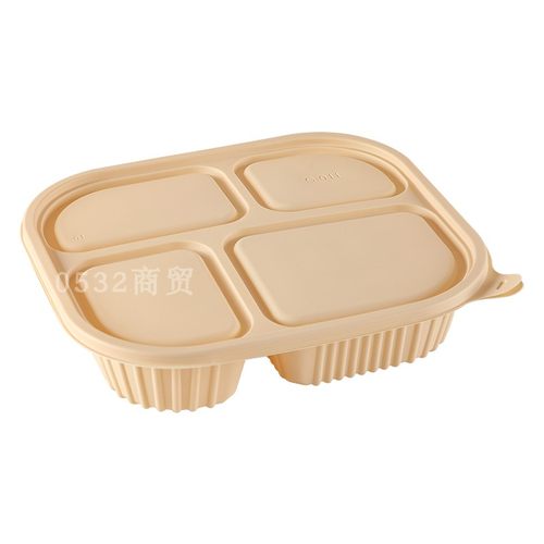一次性餐盒分格外卖打包盒玉米淀粉饭盒可微波加热可降解快餐盒子 - 图3