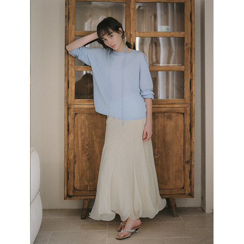 Even Vintage | 铜氨纤维 优雅浪漫微鱼尾鱼骨波浪边半裙 - 图3