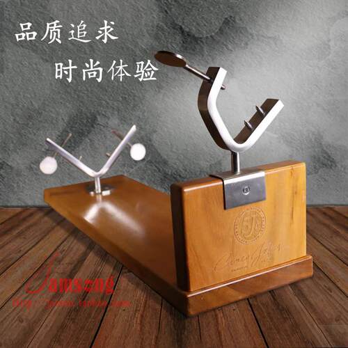【黄梨木新款】西班牙火腿架不锈钢进口实木加厚火腿架送刀具火腿 - 图1