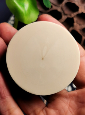 天然猛犸象牙冰料善恶一念之间 圆牌吊坠  文玩配饰收藏牙饼送礼