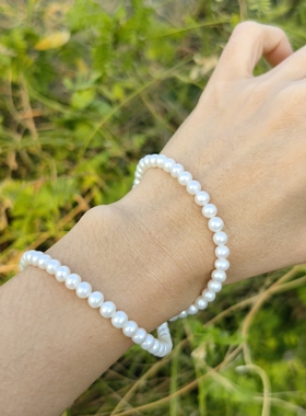 手作定制高级轻奢精致高货5mm天然淡水珍珠项链近圆送礼闺蜜礼物