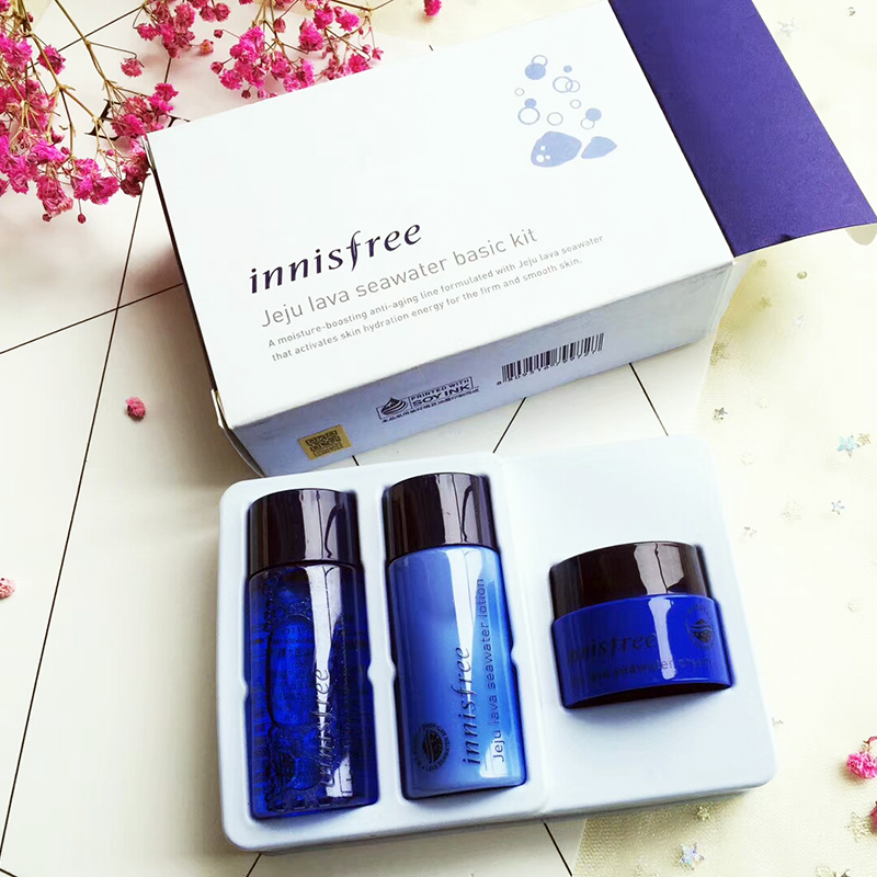 innisfree悦诗风吟清洁护肤卸妆面霜眼霜柔肤水三件套装小样套盒