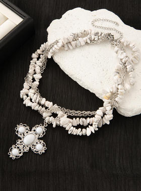 锁骨链法式轻奢风重工项链女项链