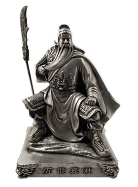 仿古工艺品做镀银旧大关公#41