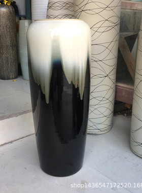 白色花瓶现代颜色客厅落地花瓶轻奢风格个性插花瓶景德镇陶瓷欧式