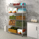 New 304 stainless steel kitchen rack 5-layer floor-standing multi-layer storage and finishing floor-standing storage rack simple storage rack