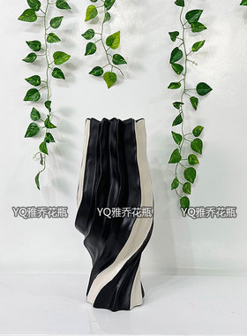 现代简约树脂桌面花器花瓶样品间餐厅客厅卧室入户玄关摆件软装