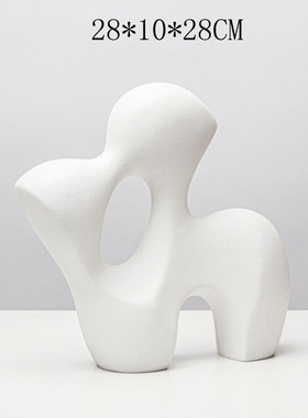 现代北欧创意几何树脂桌面软装样板房客厅茶几摆件不规则家居饰品