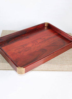 木制托盘实木托盘拓香盘文盘都承盘红酸枝黑檀木托盘创意欧式托盘