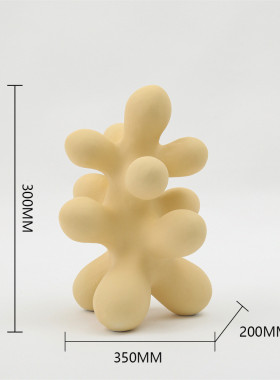 莫兰迪色创意陶瓷花器简约ins风仿真花插花器皿新款设计师款单耳