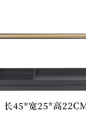 现代简约托盘新中式金属轻奢摆件售楼处样板圆形长方形收纳盘摆设