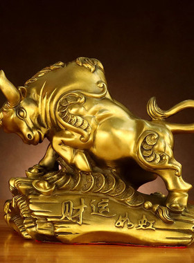 铜雕纯铜铜牛旺市牛生肖牛财运如虹铜牛十二生肖动物家居摆件