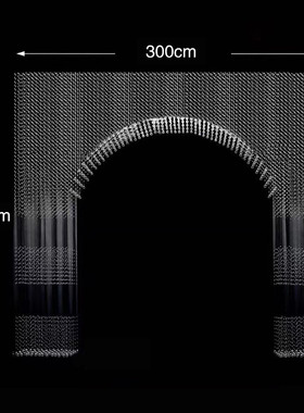 厂家直销水晶拱门婚庆热卖水晶珠帘礼堂婚道具吊顶装饰拱形珠帘