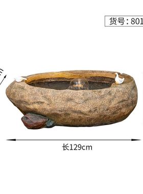 田园招财假山流水喷泉客厅阳台鱼池办公室鱼缸循环水景观落地摆件
