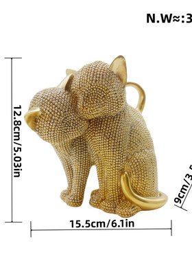 北欧客厅情侣猫咪摆件轻奢轻奢卧室电视柜创意家居装饰品摆设桌面