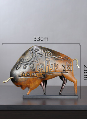 工艺品家居装饰摆件创意装饰摆件创华尔街牛酒柜牛非洲办公