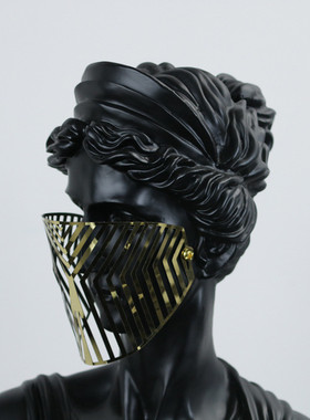 热销桌面树脂镂空面罩人样板房客厅书房售楼处现代简约时尚轻装饰