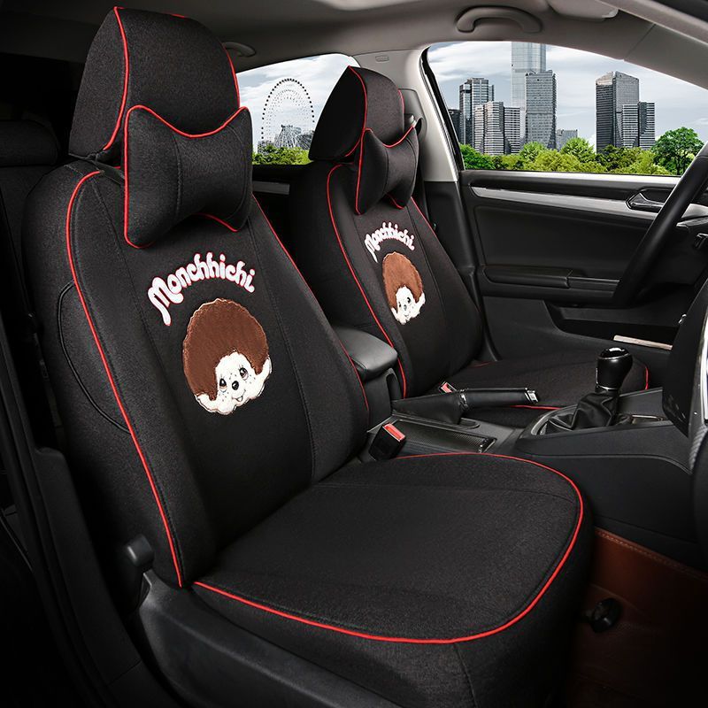 wC0现做亚麻全包座套汽车座垫四季通用新款五座七座全包围布艺座 - 图0