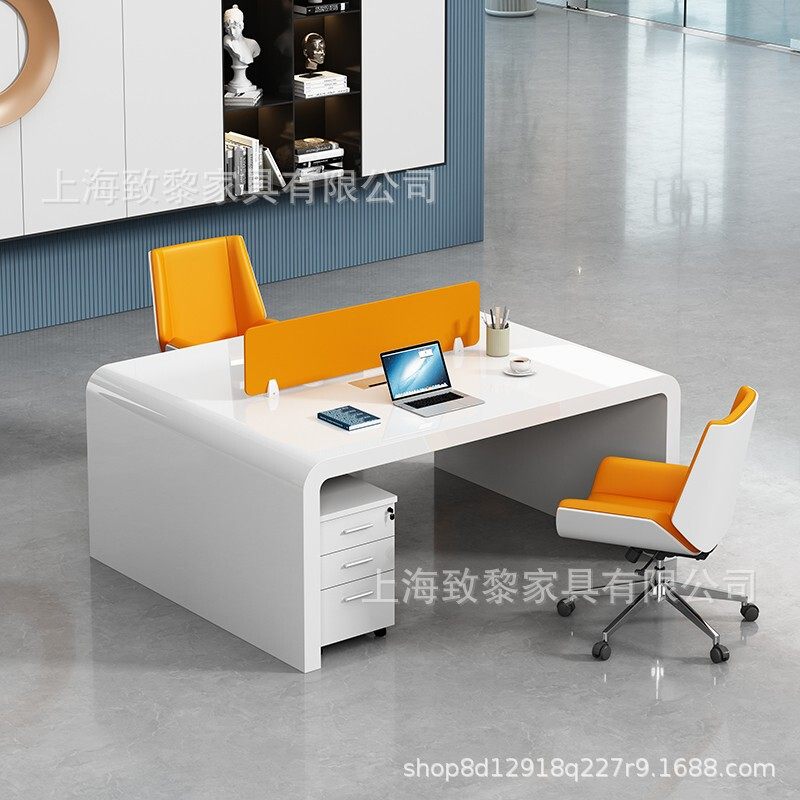 烤漆职员办公桌多人办公电脑桌椅简约现代屏风卡座员工位流线,淘宝优惠券,粉丝福利购,淘宝优惠卷