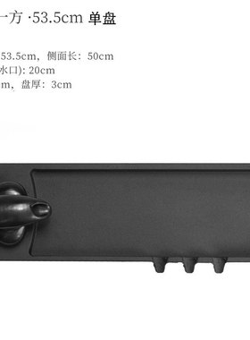 w~简约中式长方形小水池鱼池古法水缸瀑布造景流水循环水摆件鱼缸