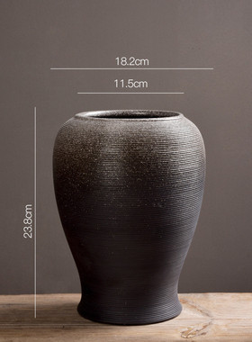 办公室创意纯手工陶瓷干花花瓶客厅现代化样间装饰摆件