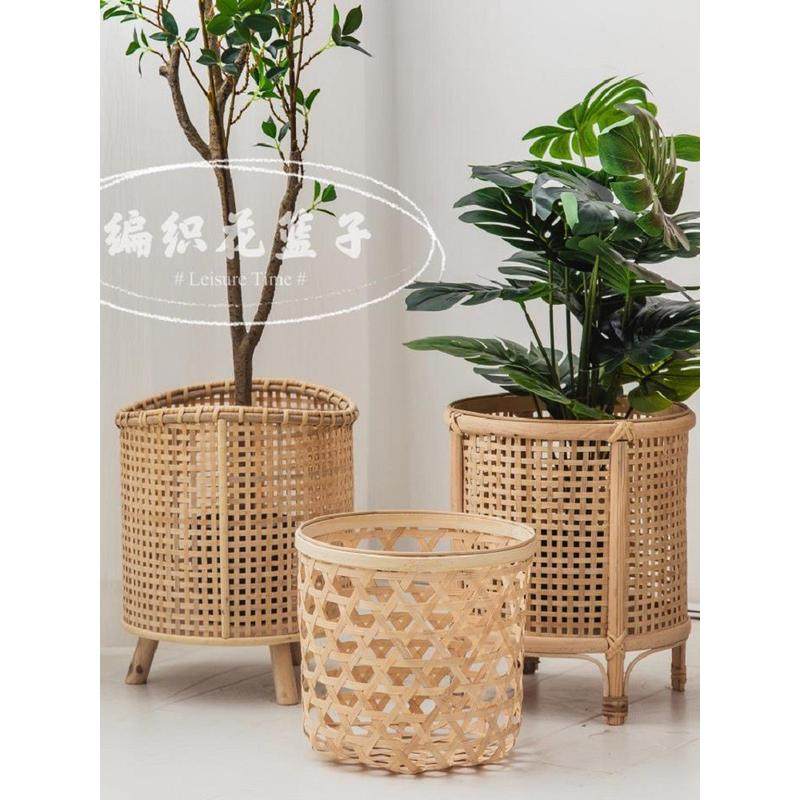 a5l藤编花篮花盆竹编花架客厅落地式盆景植物多肉置物架阳台摆放,淘宝优惠券,粉丝福利购,淘宝优惠卷