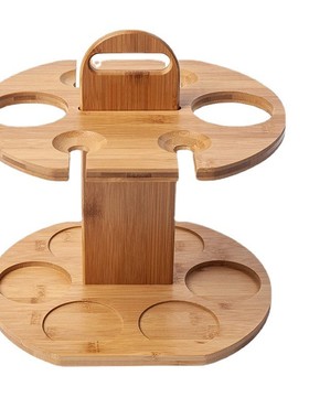 竹木红酒架沥水架悬挂高脚杯架倒挂创意家用红酒架子红酒杯架摆件