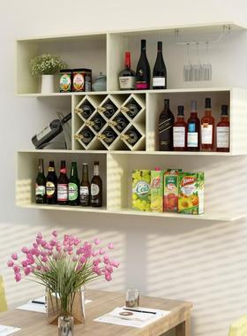 m204批发悬挂式酒架酒柜墙上置物架餐厅吧台实木墙壁装饰壁挂简约