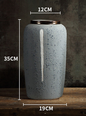 花瓶客厅插花摆件景德镇桌面欧式瓶子家居假花陶瓷陶罐仿真花干花