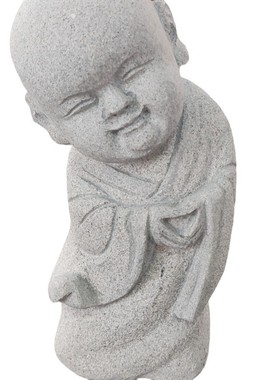厂家加工石艺小沙弥摆件 花岗岩小和尚湖北 做工精致雕像源头厂家