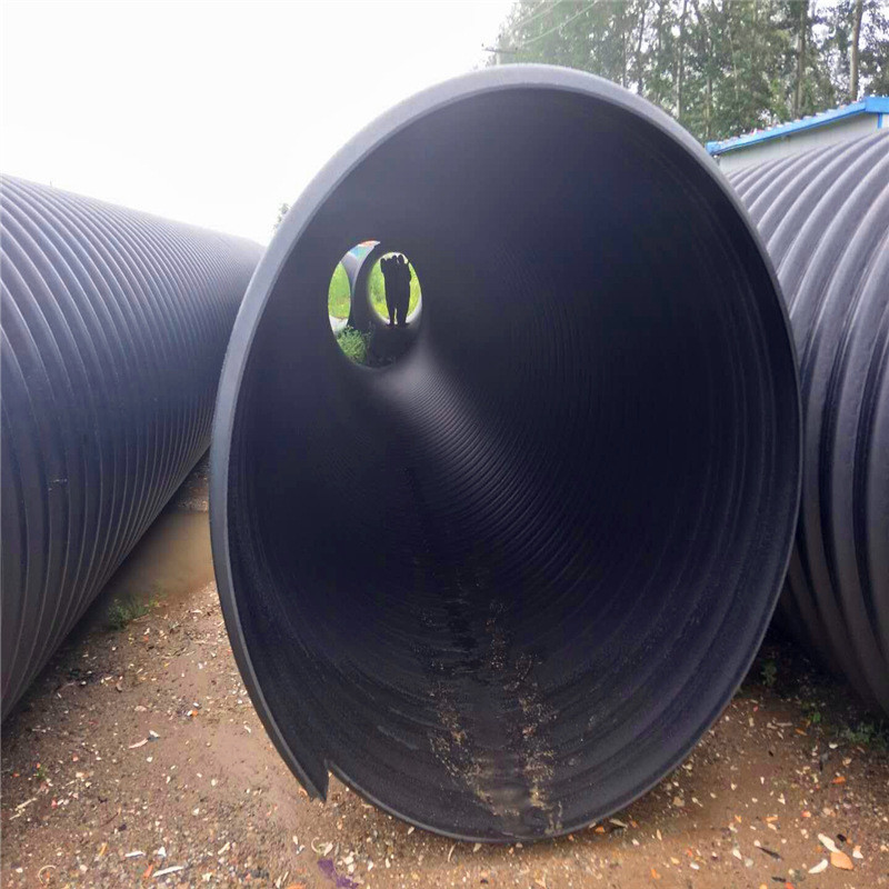厂家现货埋地式pe钢带排管雨水排污管聚乙烯钢带增强管波纹管 - 图3