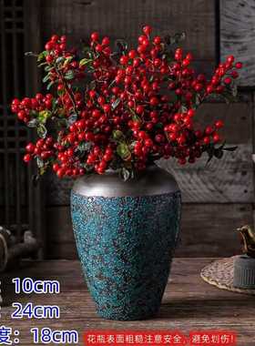 景德镇陶瓷花瓶摆件客厅插花中式感种花盆大复古陶罐装饰落地