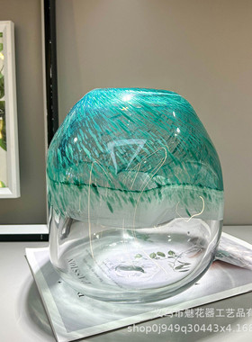 现代简约器手工花瓶餐桌插花时尚办公室创意摆件样板间高级感装饰