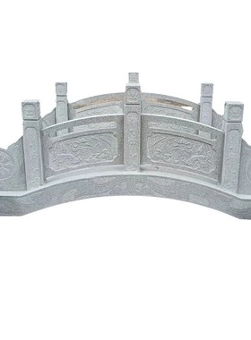 花岗岩成品白青石材雕刻小石桥公园广场景观石拱桥整体石桥芝麻