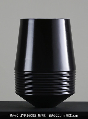 博西家居简约现代家居锥形釉面陶瓷花瓶风格样板间装饰瓷器摆件