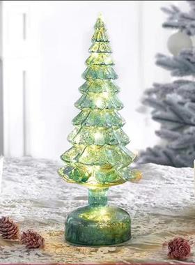 厂货直销圣诞节工艺品圣诞树玻璃摆件气氛装饰